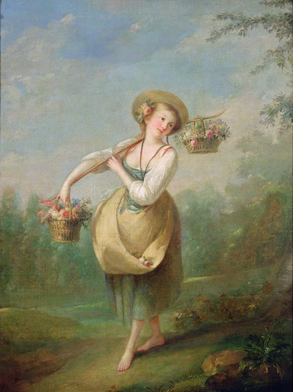 La Marchande de Fleurs - Jean Baptiste Huet