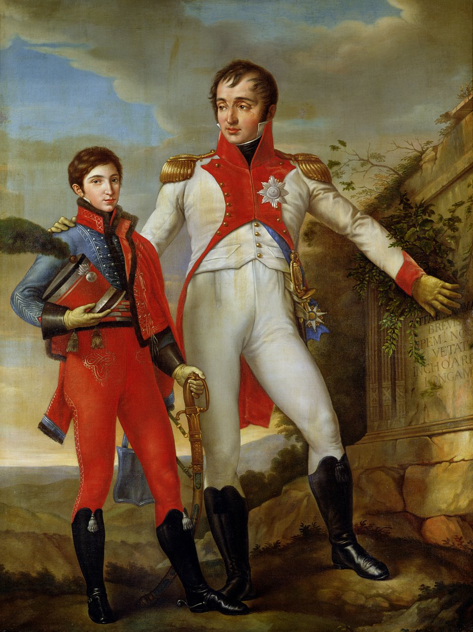 Louis Bonaparte (1778-1846) Roi de Hollande et Louis Napoléon (1804-31) Prince héritier de Hollande, vers 1806 - Jean Baptiste Joseph Wicar