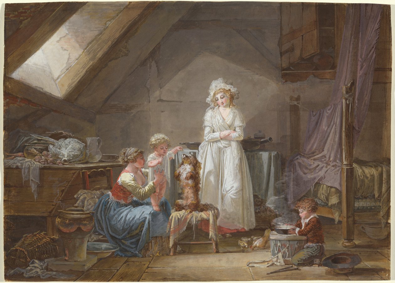 Jeune marquise française en exil à Lausanne - Jean Baptiste Mallet