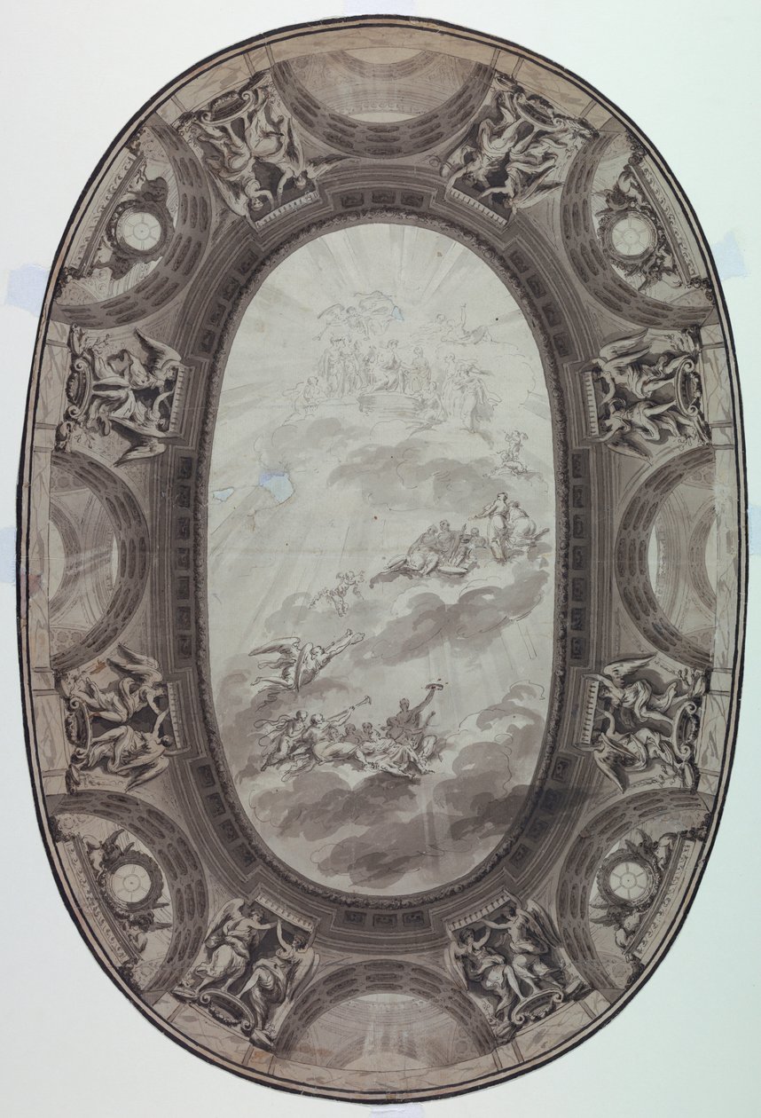 Dessin, Projet de décoration peinte du plafond d