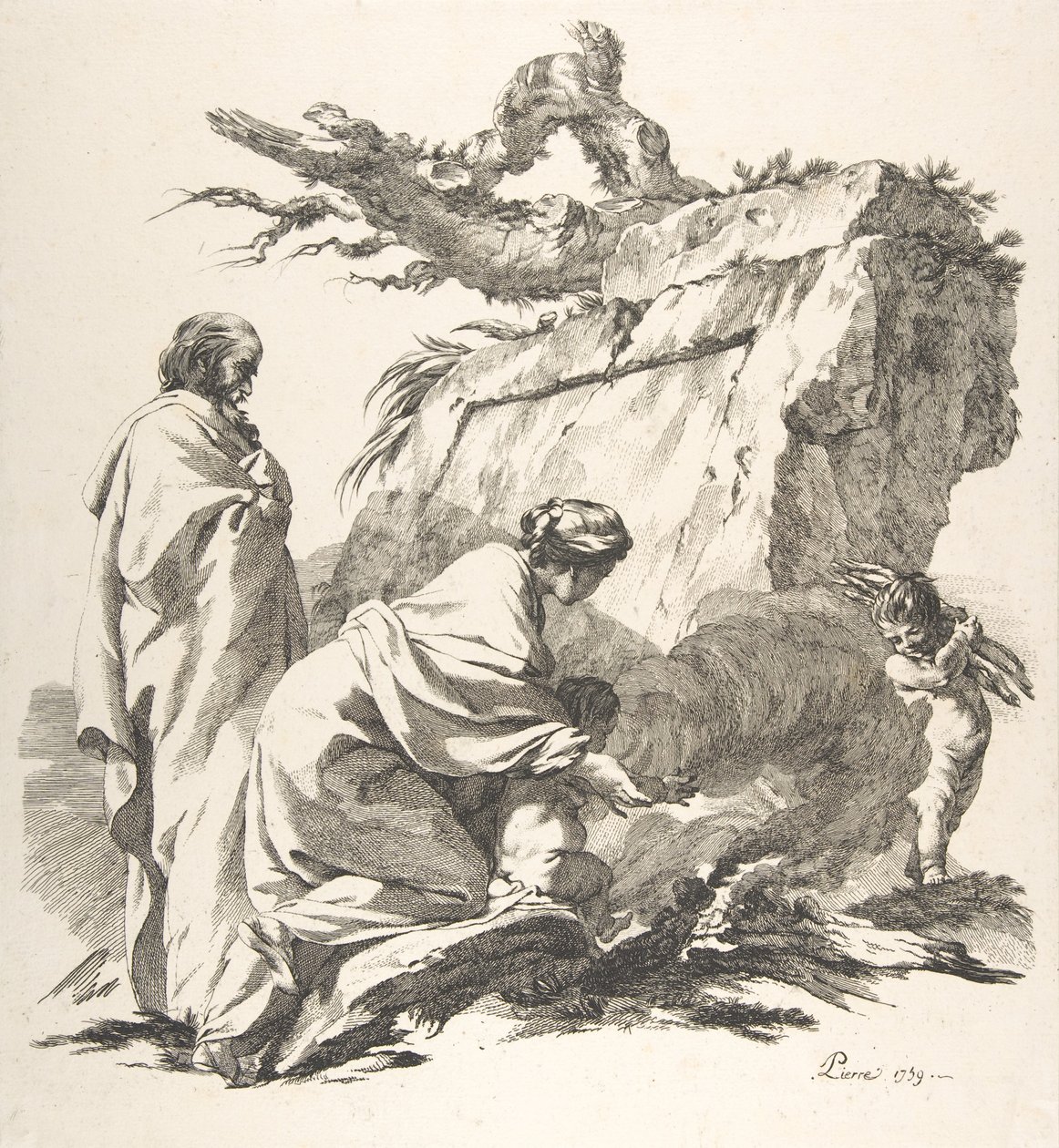 Fuite en Égypte, 1759 - Jean Baptiste Marie Pierre