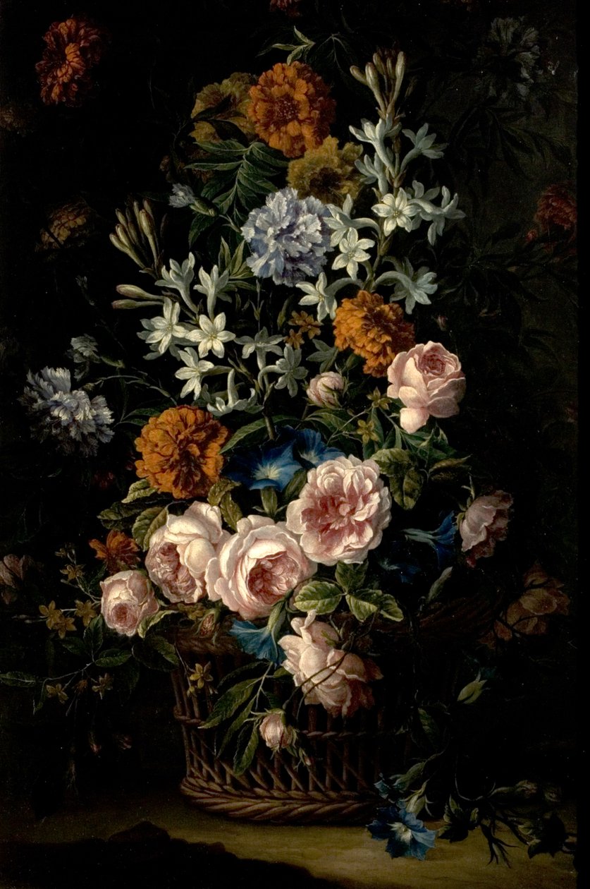 Fleurs dans un panier - Jean-Baptiste Monnoyer