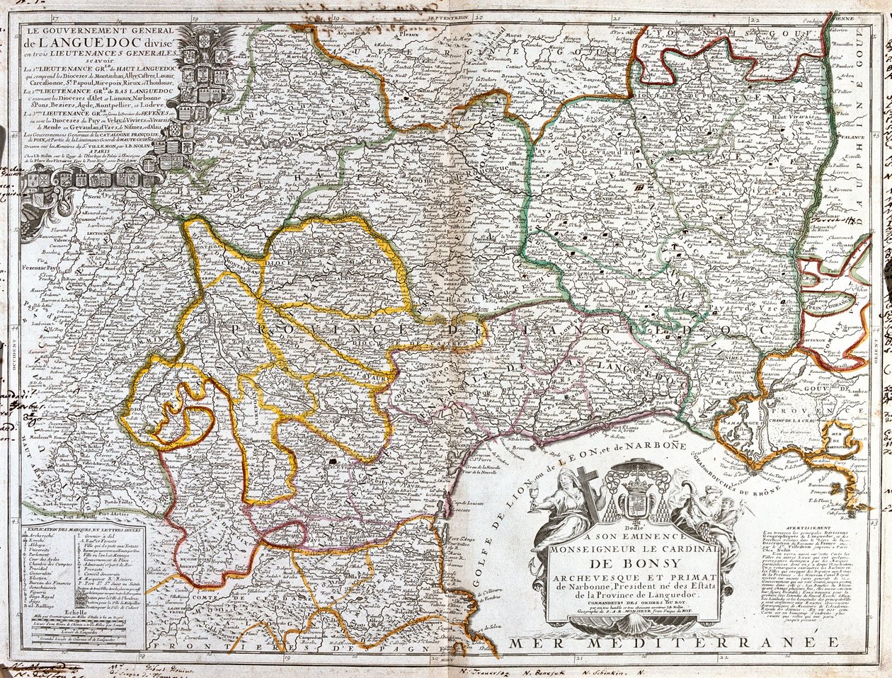 Carte du Languedoc (Sud de la France) (Gravure) - Jean Baptiste Nolin
