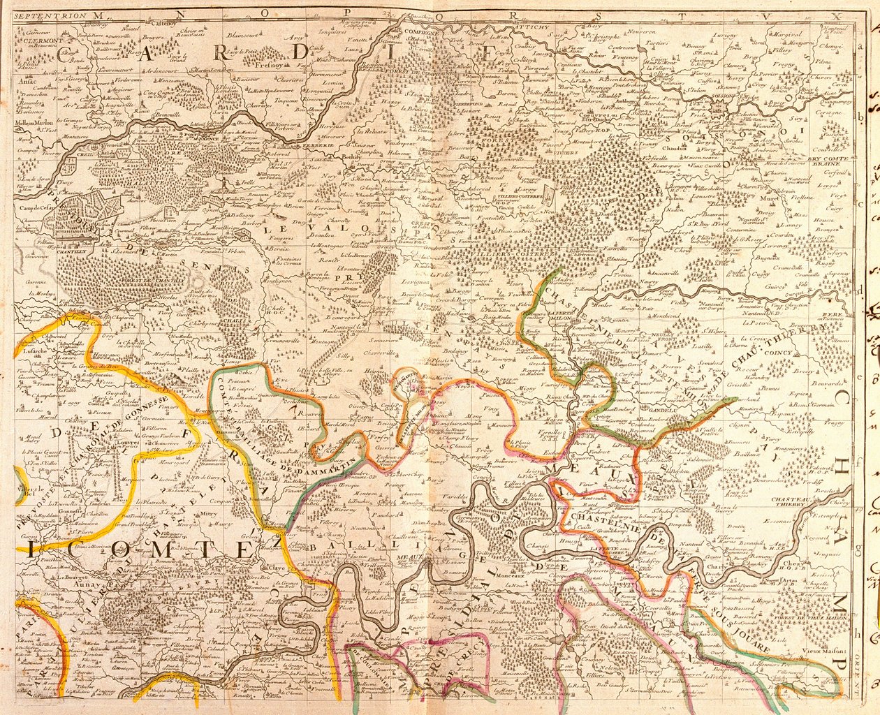 Carte du nord-est de l