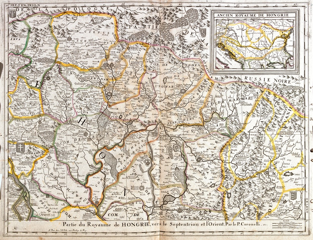 Carte de la partie nord-orientale du Royaume de Hongrie (Gravure) - Jean Baptiste Nolin