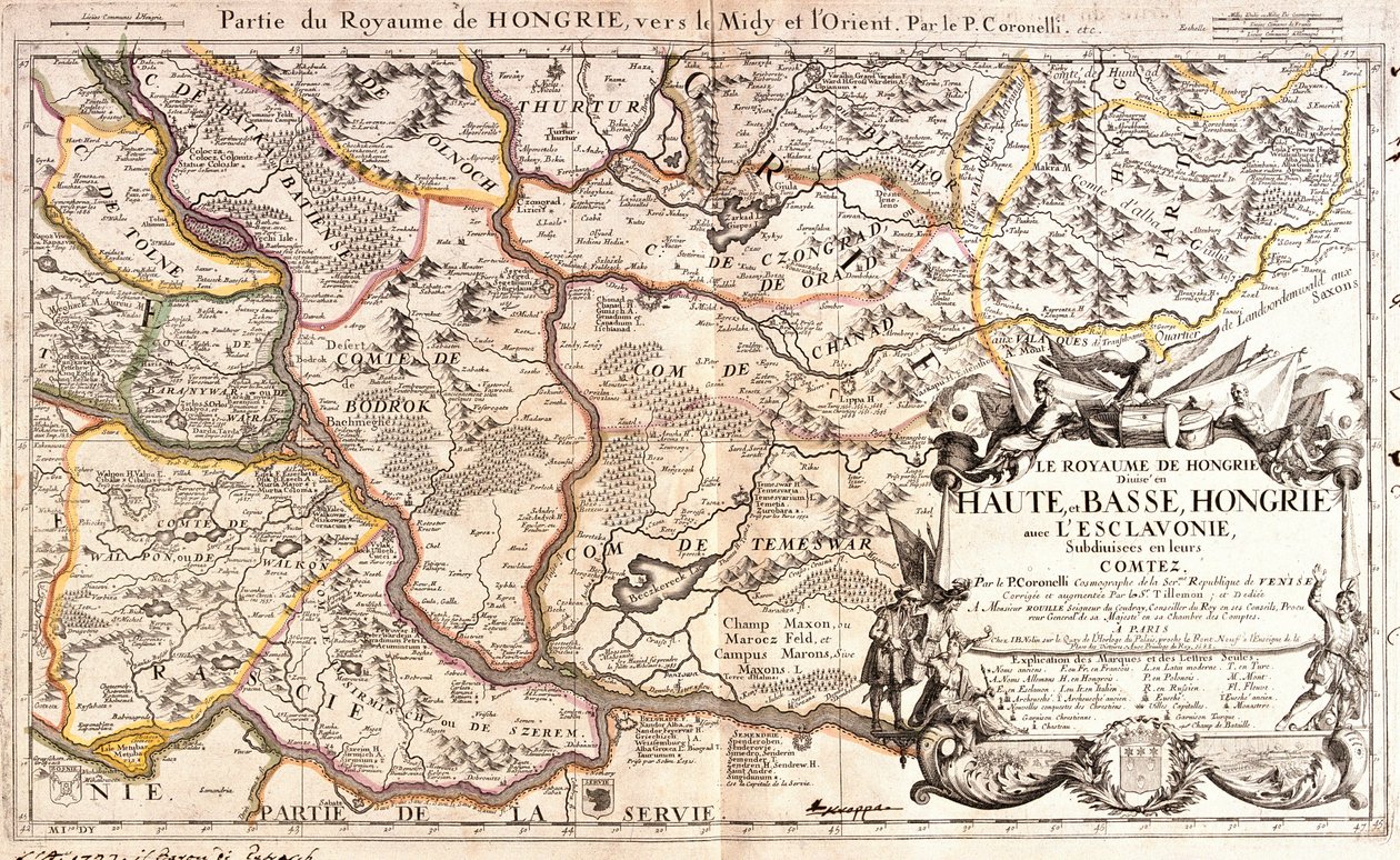 Carte de la partie orientale du Royaume de Hongrie - Jean-Baptiste Nolin