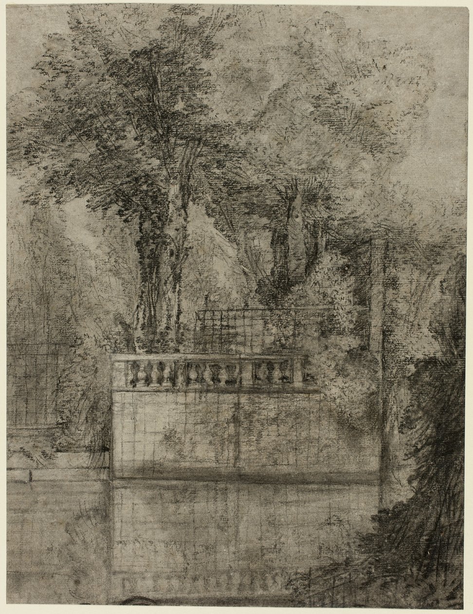 Treillis et Bassin Réfléchissant à Arcueil - Jean Baptiste Oudry