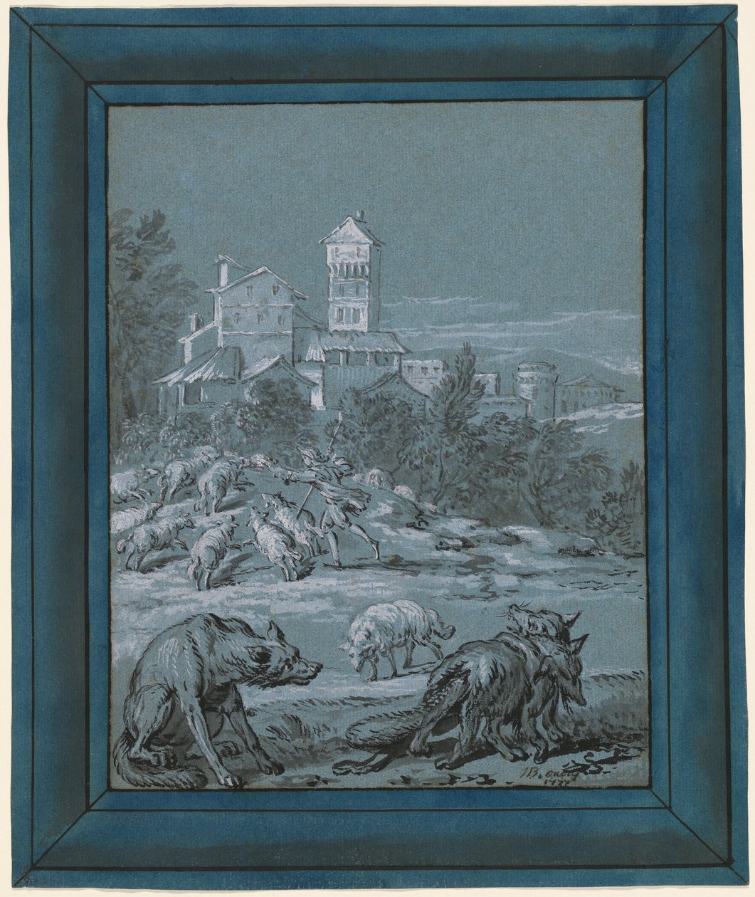 Le loup et le renard - Jean-Baptiste Oudry