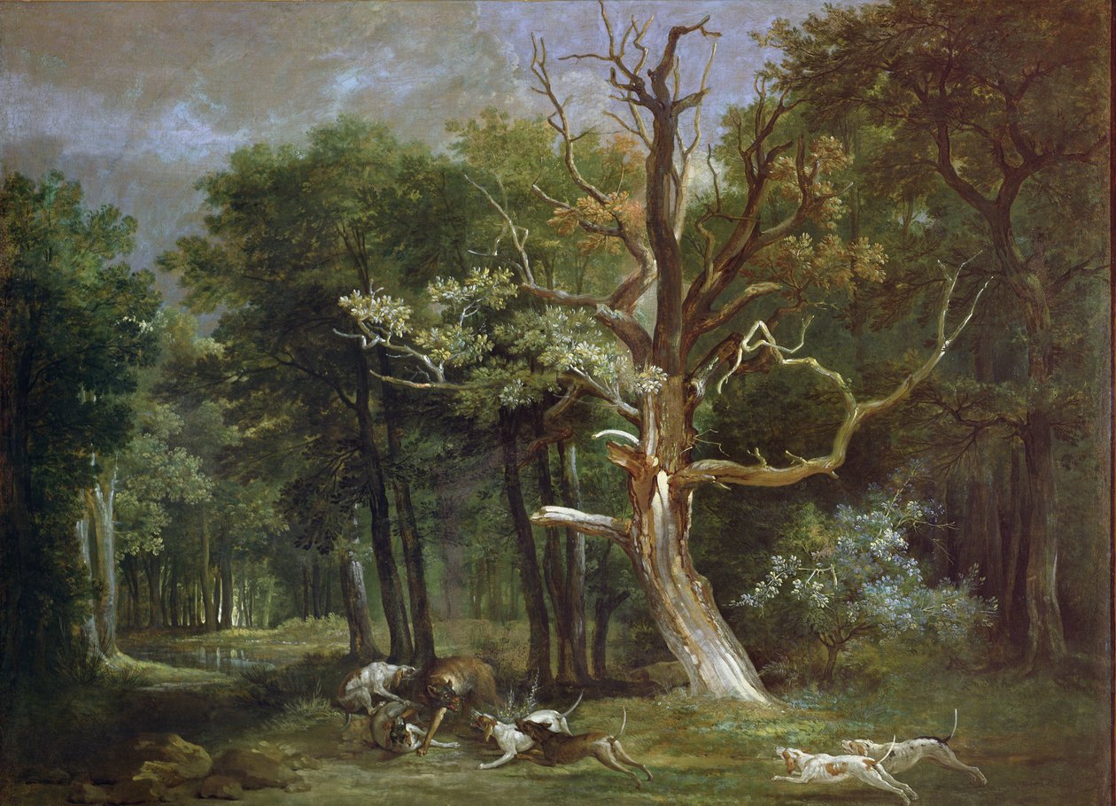 Chasse au loup dans la forêt de Saint-Germain, 1748 - Jean Baptiste Oudry