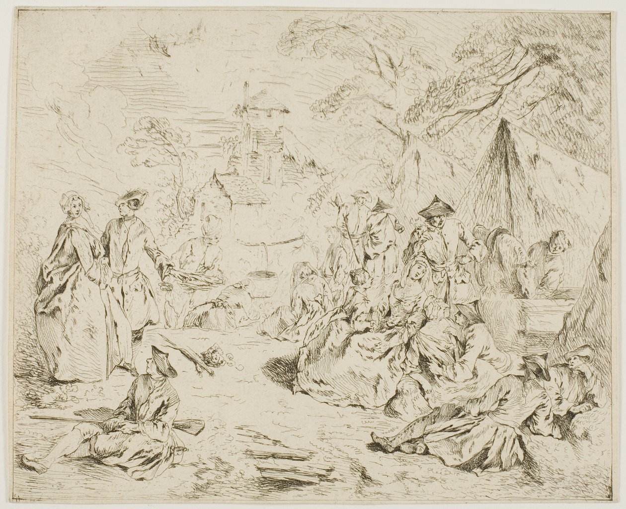 Troupes au repos - Jean Baptiste Pater