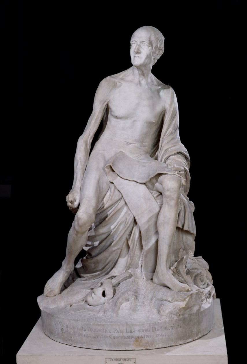 Statue assise de Voltaire (1694-1778), 1776 - Jean Baptiste Pigalle
