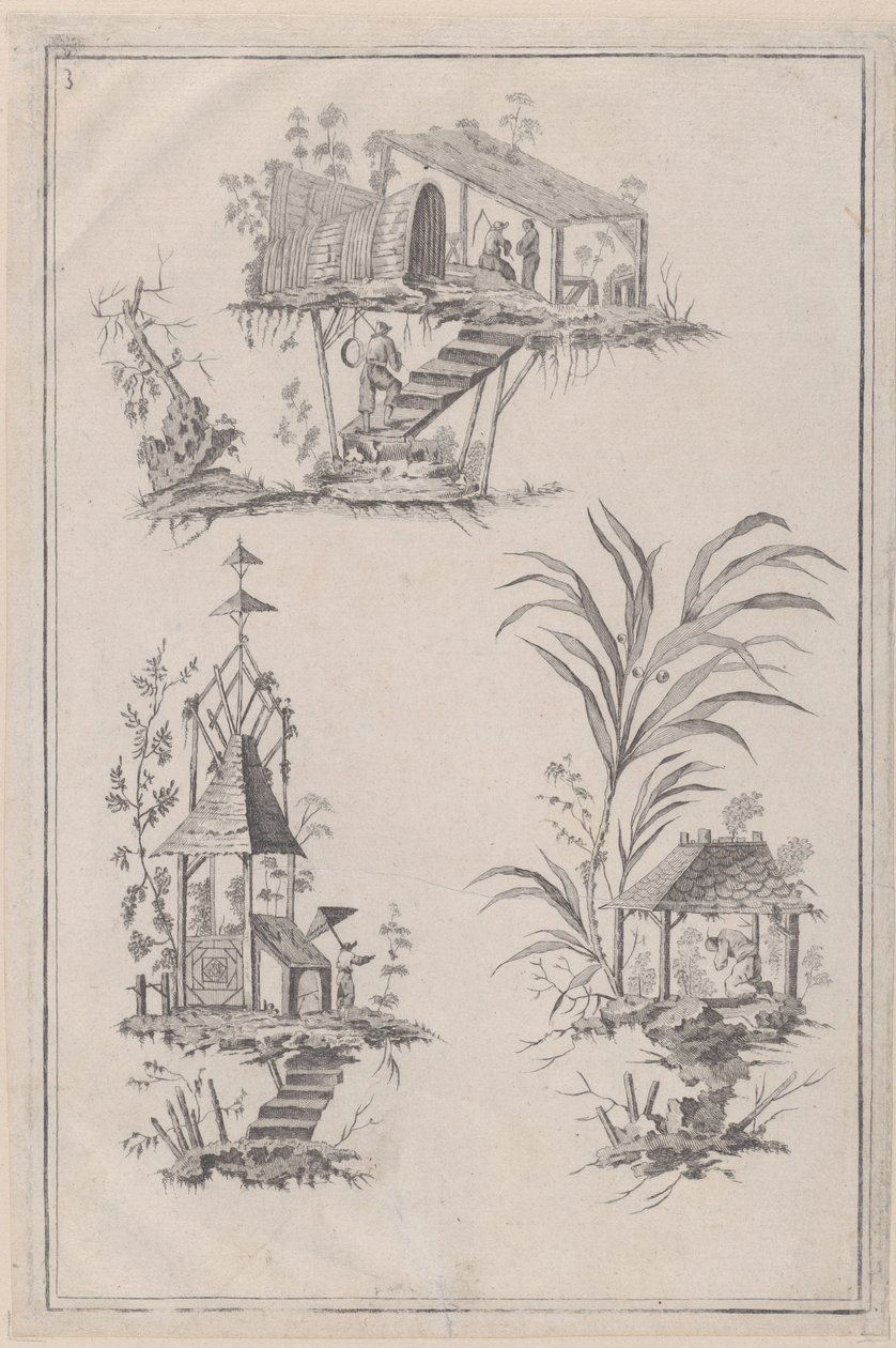 Ornements de chinoiserie, vers 1760-85 - Jean Baptiste Pillement