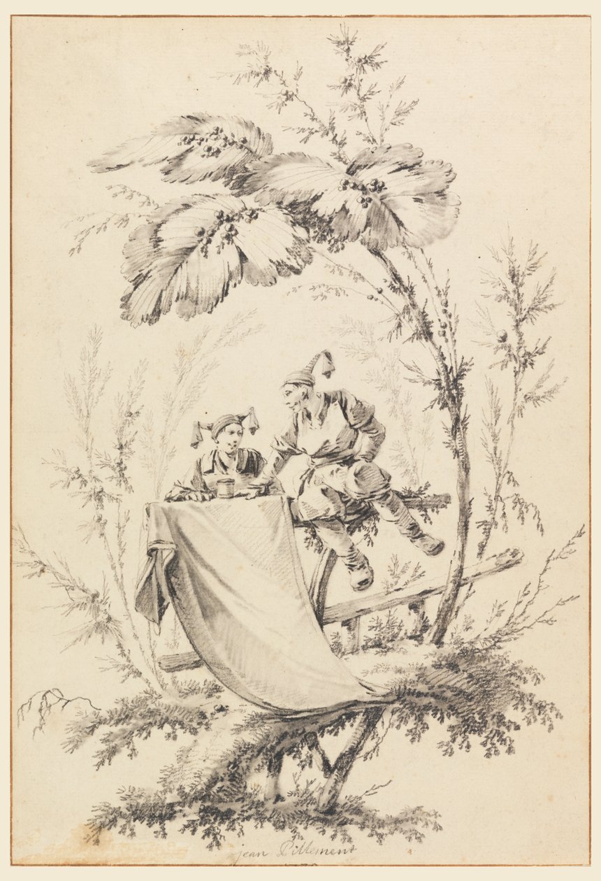 Conception pour Page de Titre, Cahier des Parasols Chinois - Jean Baptiste Pillement