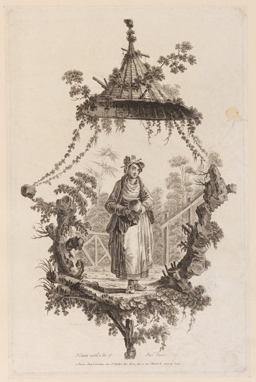 Figure sous un dais - Jean Baptiste Pillement