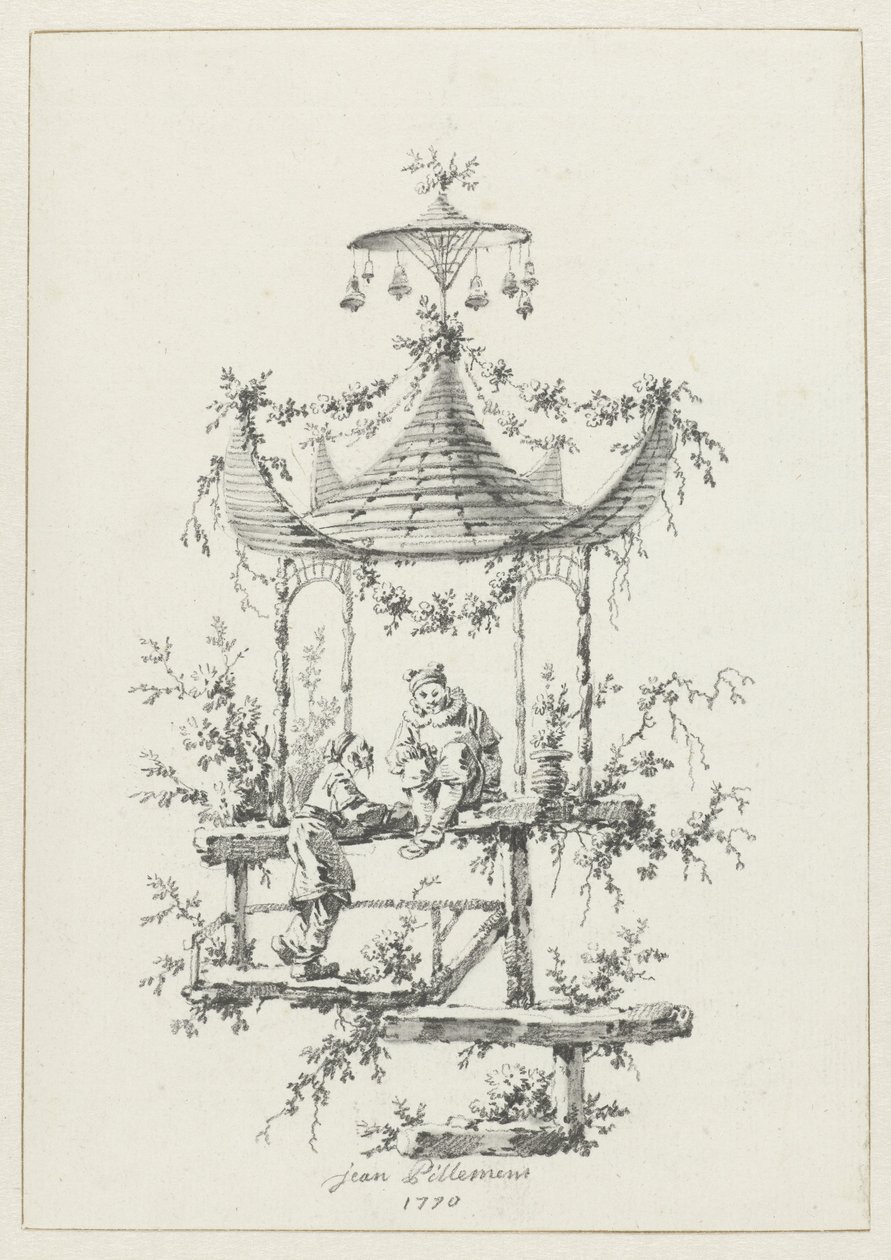 Composition ornementale de style chinoiserie - Jean Baptiste Pillement