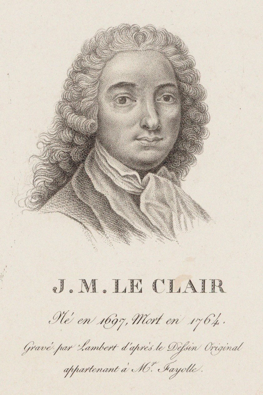 Portrait du violoniste et compositeur Jean-Marie Leclair 1697-1764 - Jean Baptiste Ponce Lambert
