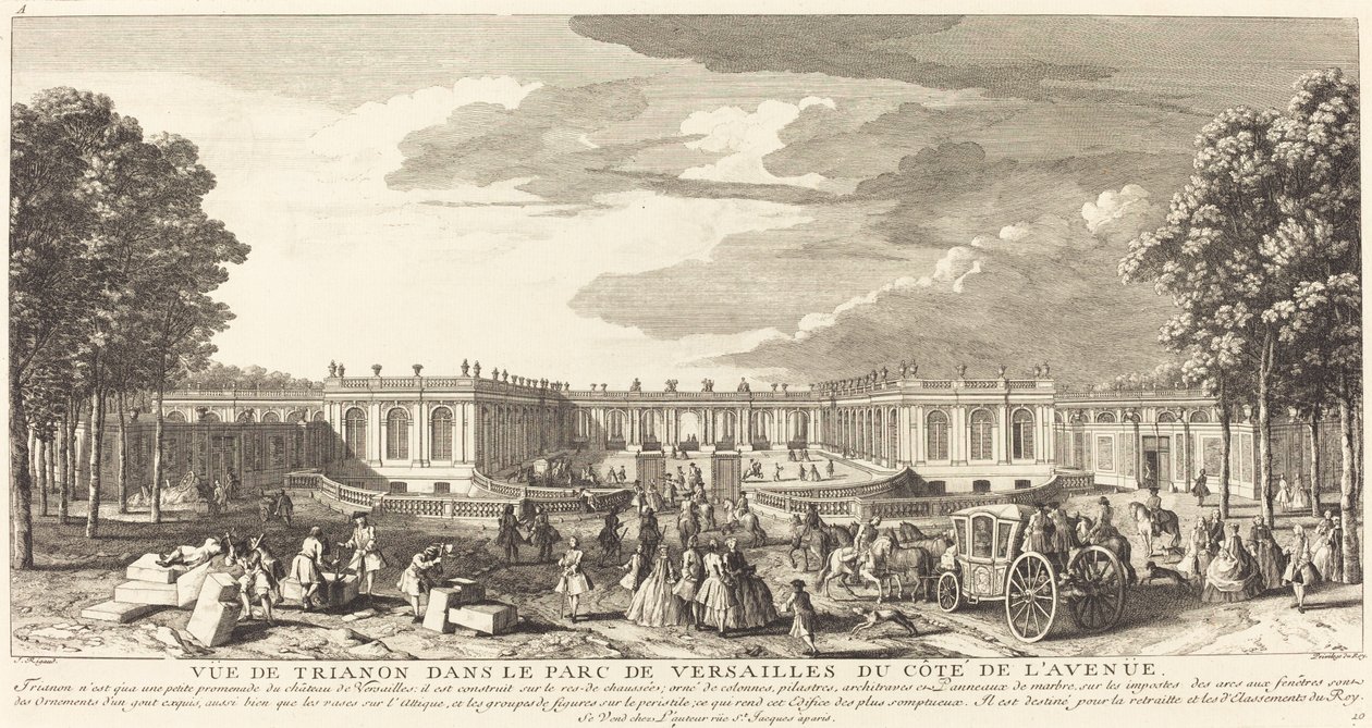 Vue de Trianon dans le parc de Versailles du côté de l