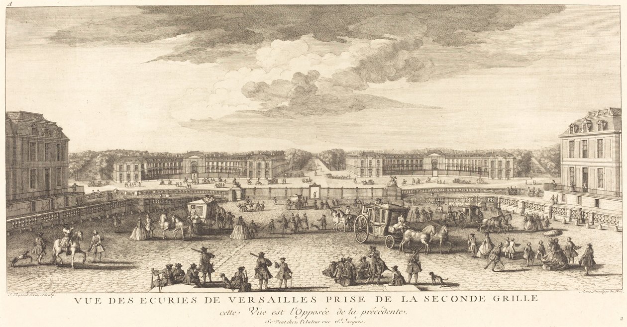 Vue des Écuries de Versailles prise de la seconde grille - Jean Baptiste Rigaud