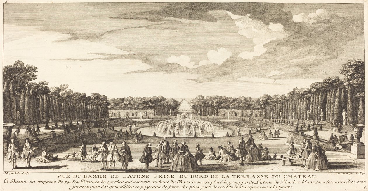 Vue du Bassin de Latone prise du bord de la terrasse du château - Jean Baptiste Rigaud