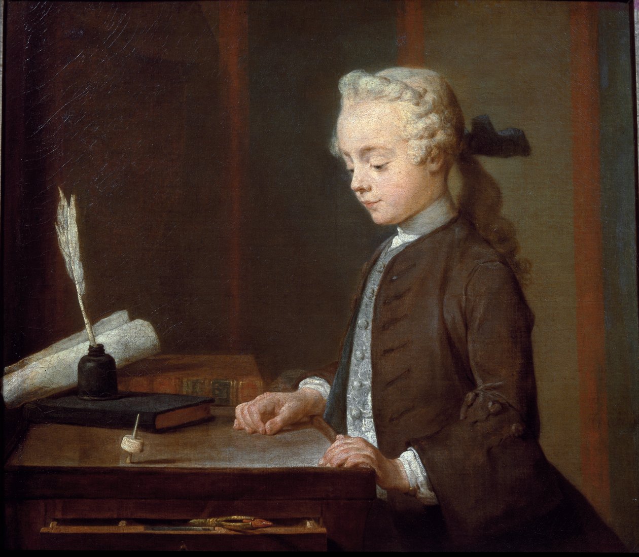 Garçon avec une toupie - Jean Baptiste Simeon Chardin