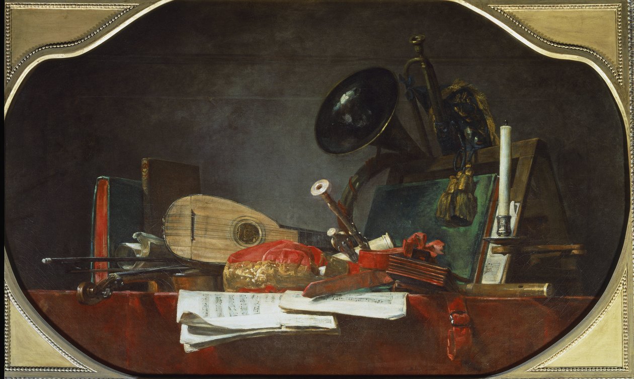 Die Attribute der Musik Stillleben von Jean-Baptiste Simeon Chardin