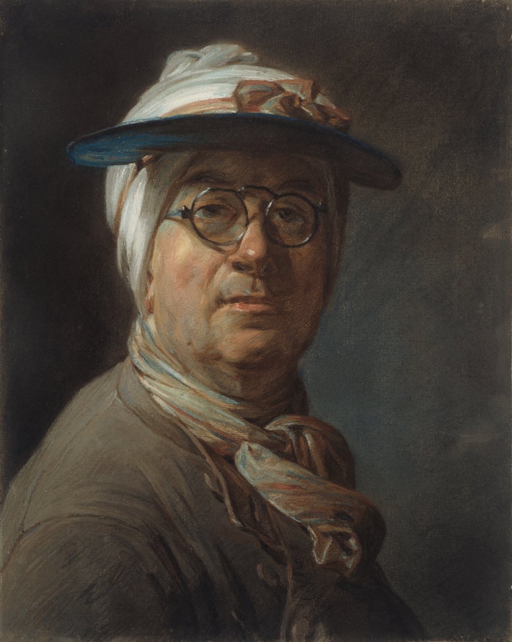 1984.61 - Autoportrait avec une visière - Jean Baptiste Simeon Chardin