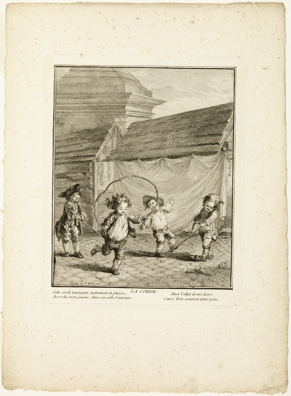 Sauter à la corde, extrait des Jeux des Urchins de Paris - Jean Baptiste Tilliard I