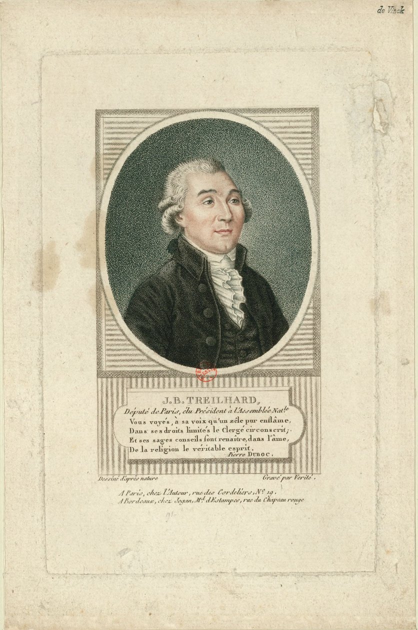 Portrait de Jean-Baptiste Treilhard 1742-1810 - Jean Baptiste Verite