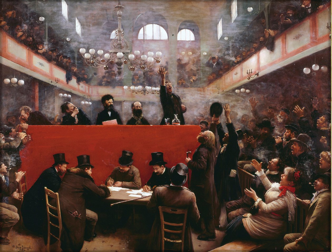 Réunion à la salle Graffard - Jean Beraud