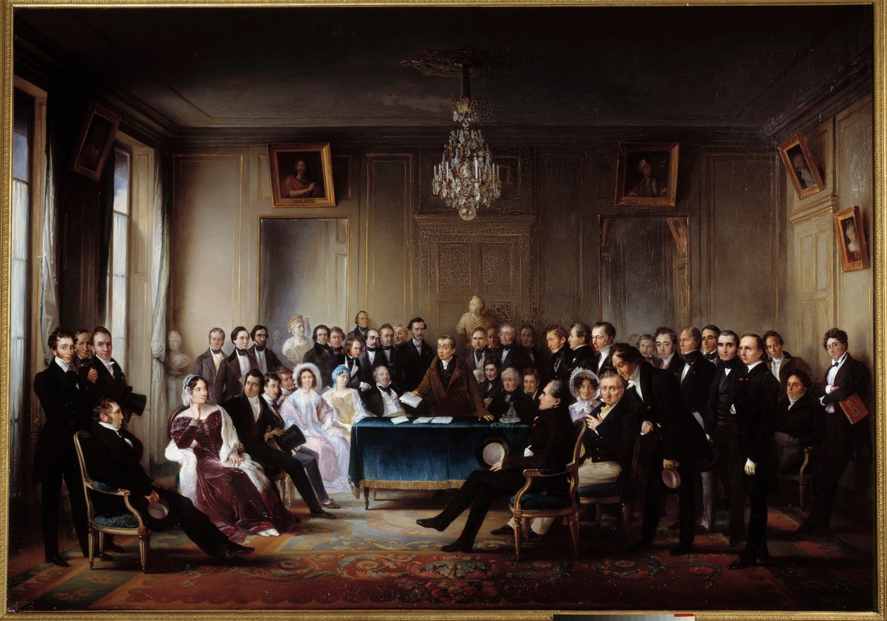 Le poète et dramaturge François Guillaume Andrieux lisant sa tragédie Junius Brutus - Jean Beraud
