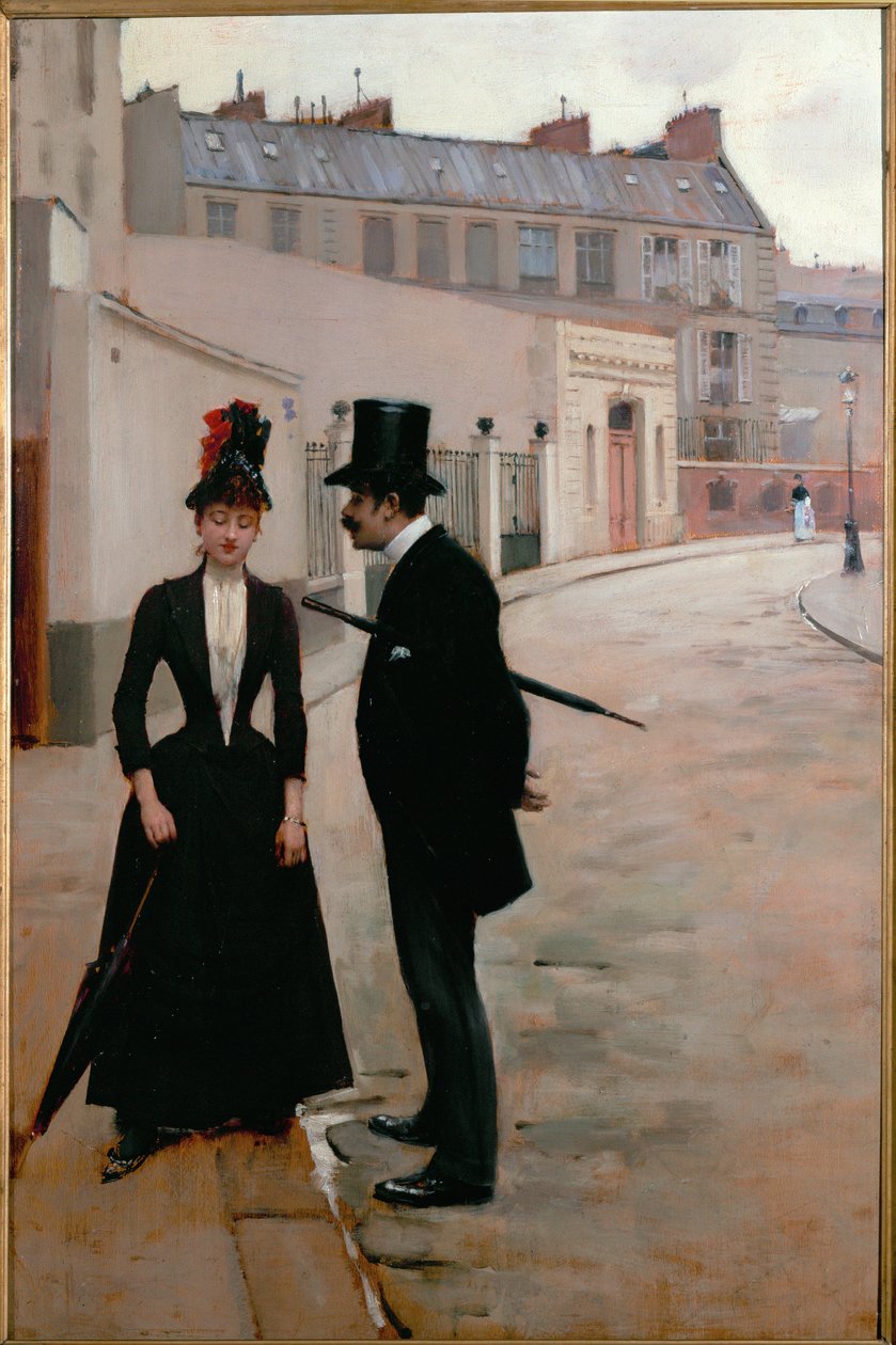 La proposition (huile sur toile) - Jean Beraud