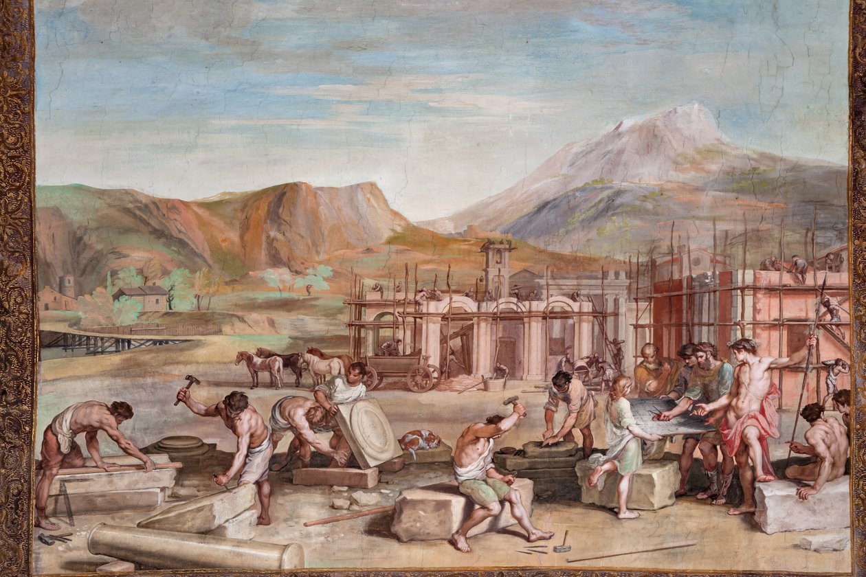 Bacchus avec les architectes planifiant la construction de Nisa - Jean Boulanger