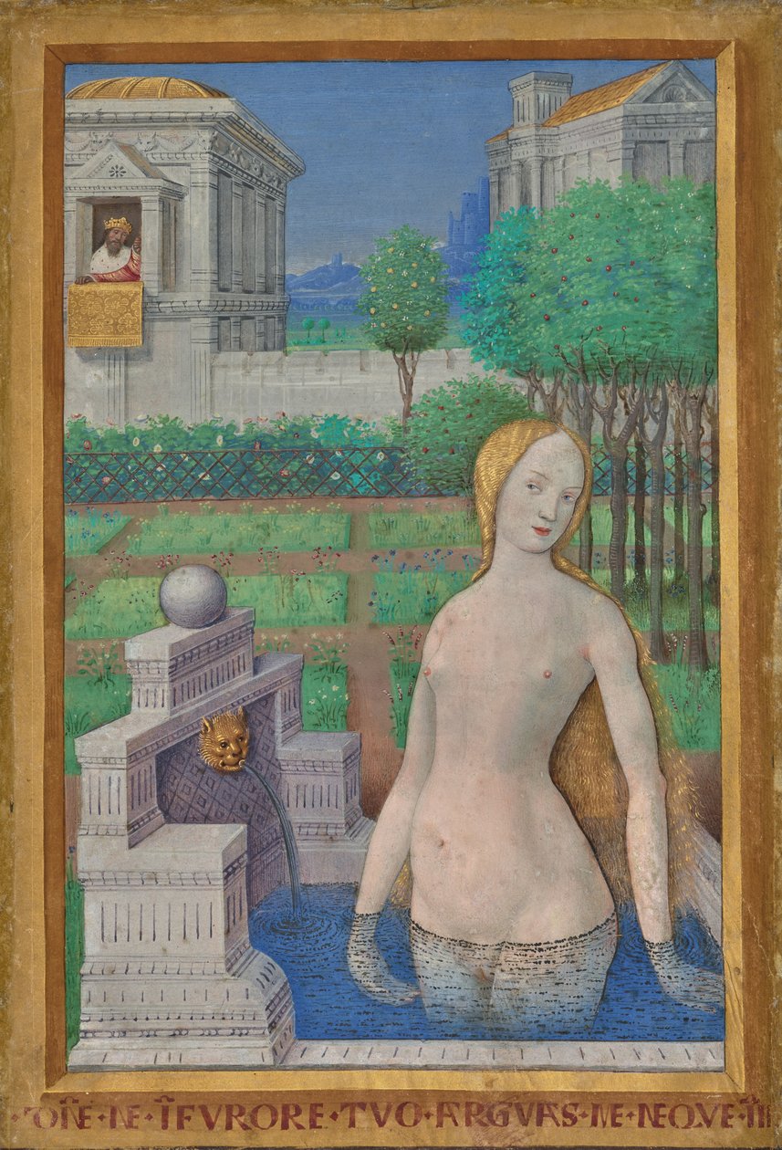 Bethsabée se baignant des Heures de Louis XII - Jean Bourdichon