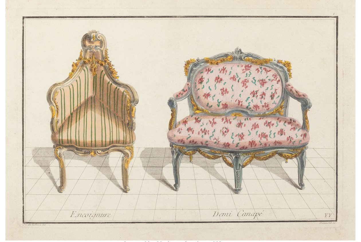 Encoignure, Demi Canapé. Nouvelle Iconologie Historique ou Attributs Hiéroglyphiques - Jean Charles Delafosse