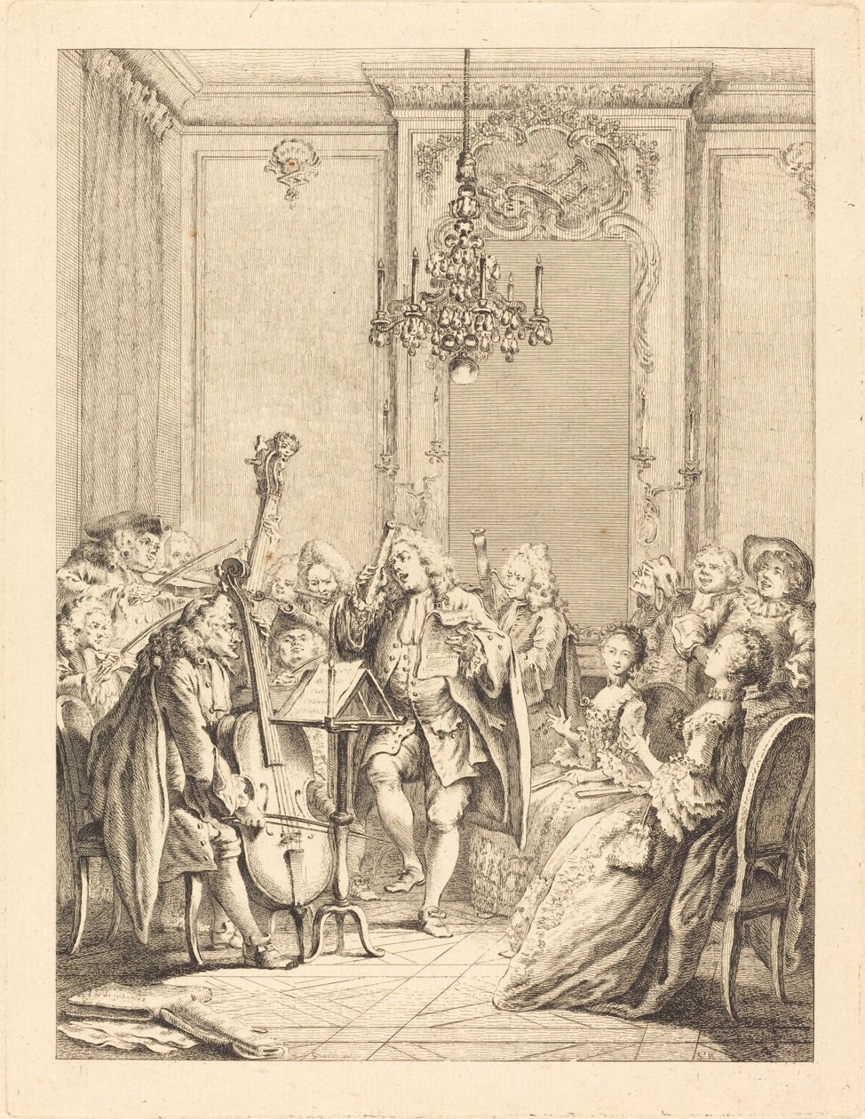 Le concert - Jean Claude Richard de Saint Non after Hubert François Gravelot