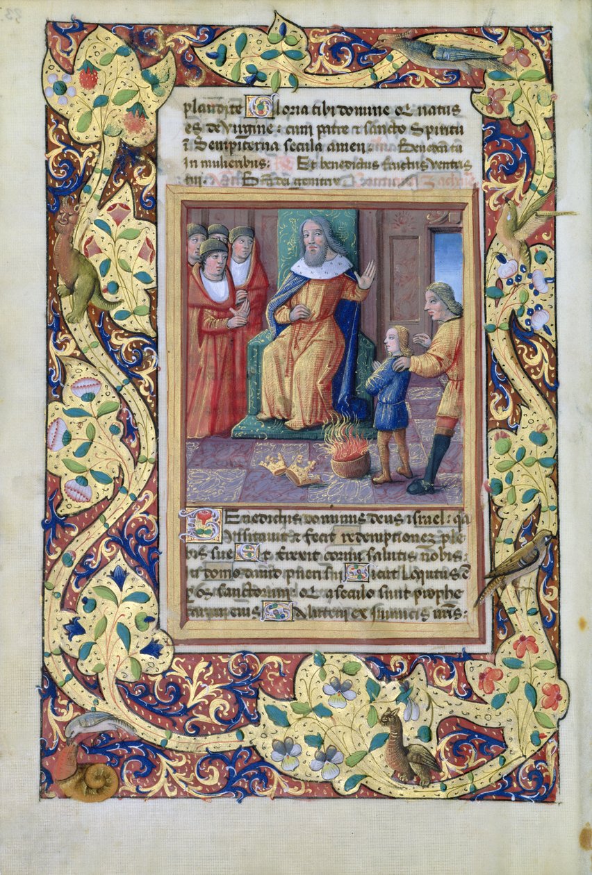 Ms Lat. Q.v.I.126 fol.23v Joseph interprétant les rêves de Pharaon, du Livre d