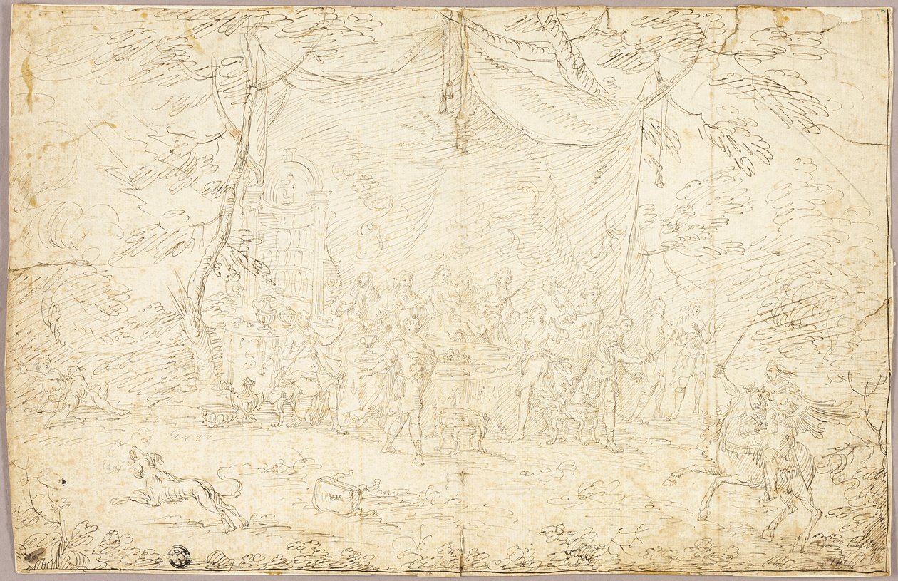 Sujet littéraire : Scène de banquet - Jean Cotelle the younger