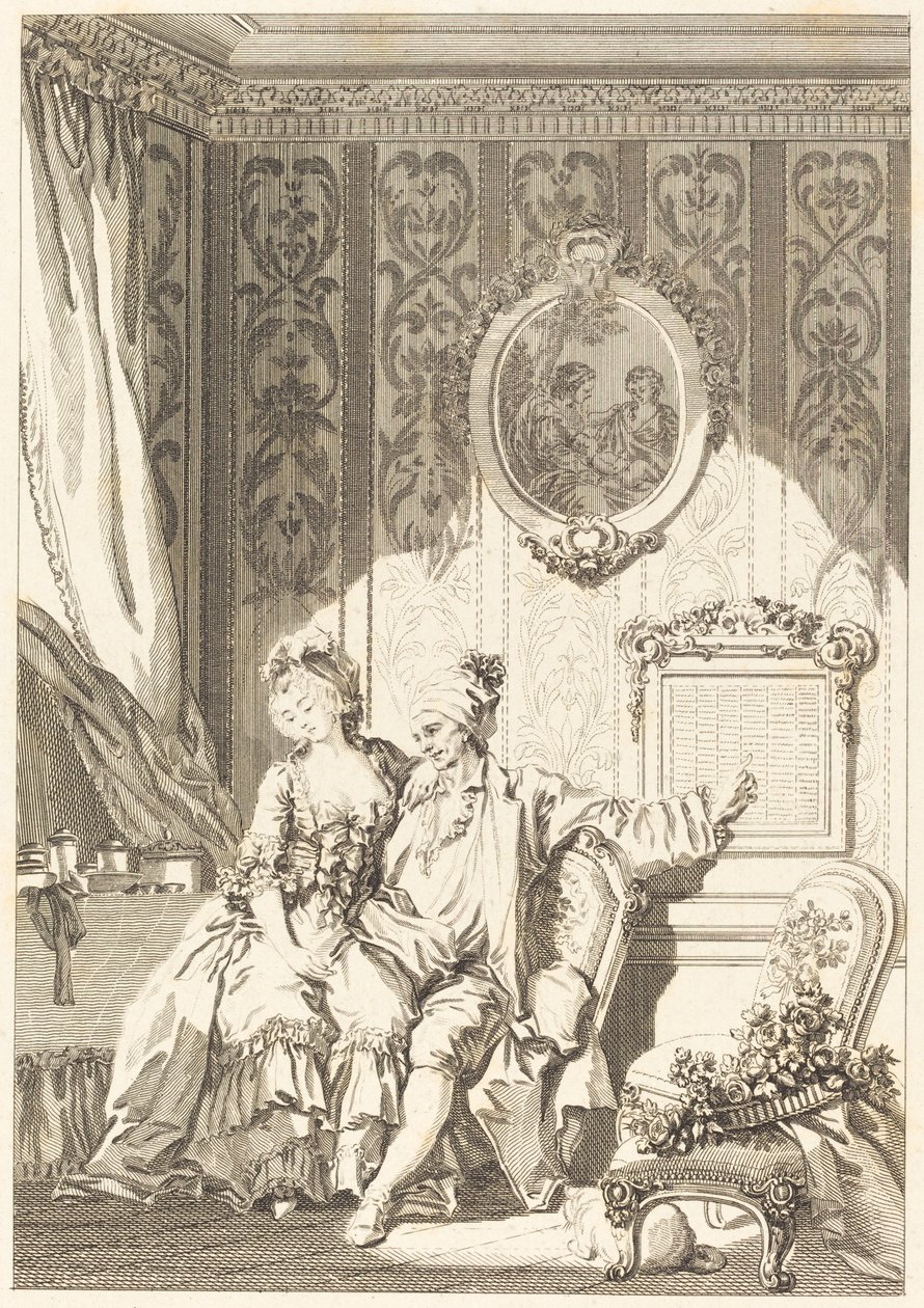 Le calendrier des vieillards - Jean Dambrun after Jean Honoré Fragonard