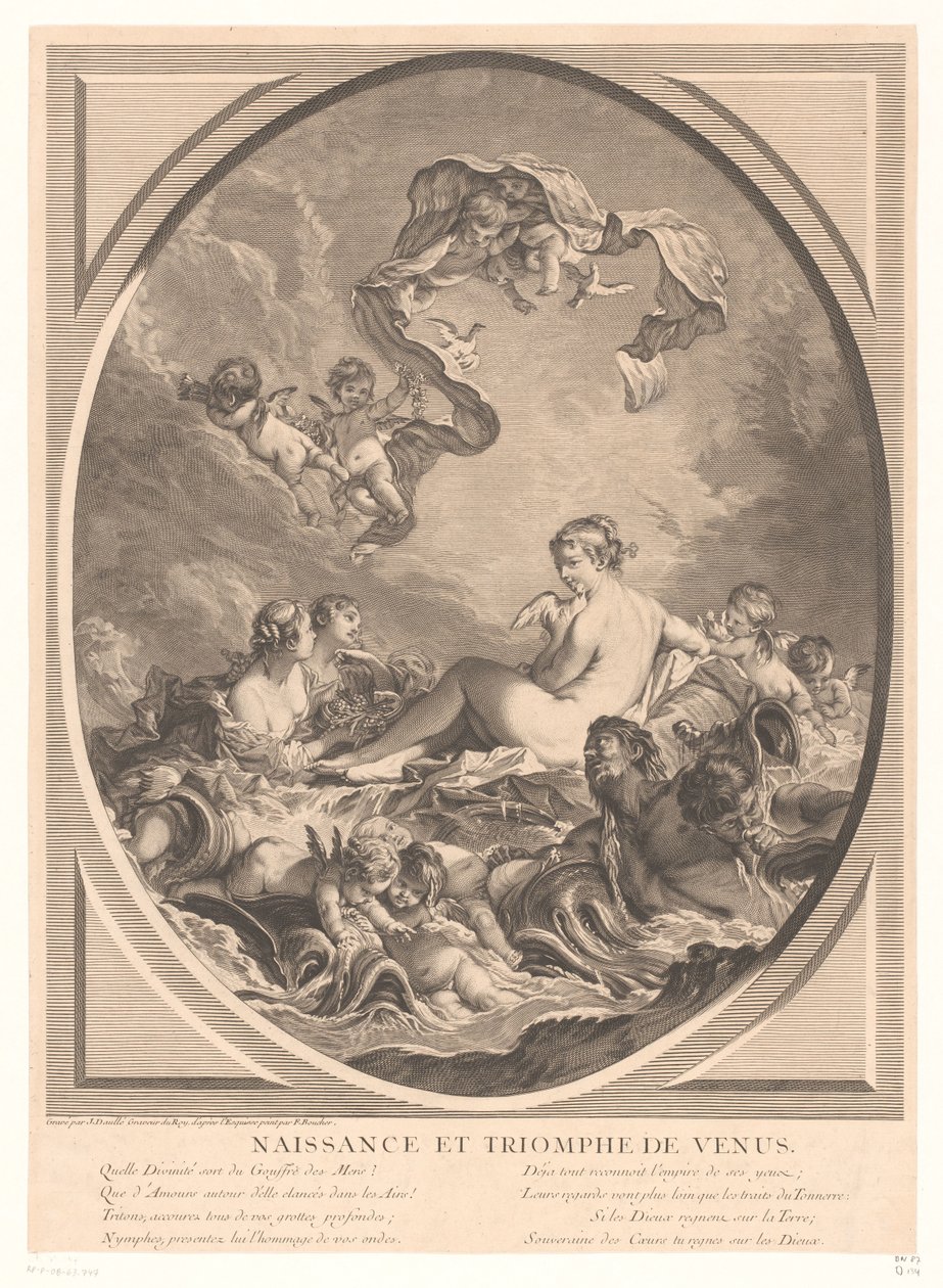 Naissance et triomphe de Vénus - Jean Daullé