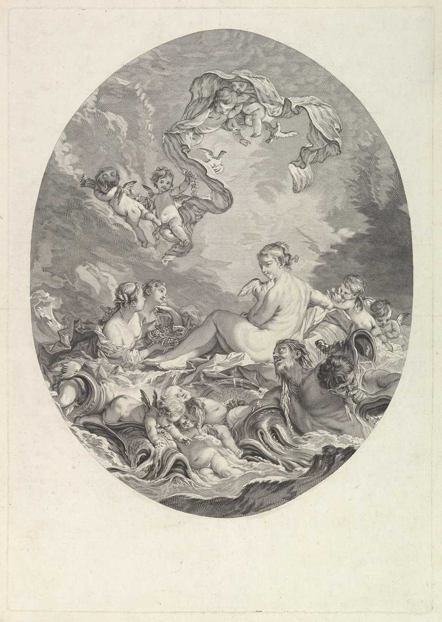 Naissance et triomphe de Vénus, 18ème siècle - Jean Daullé