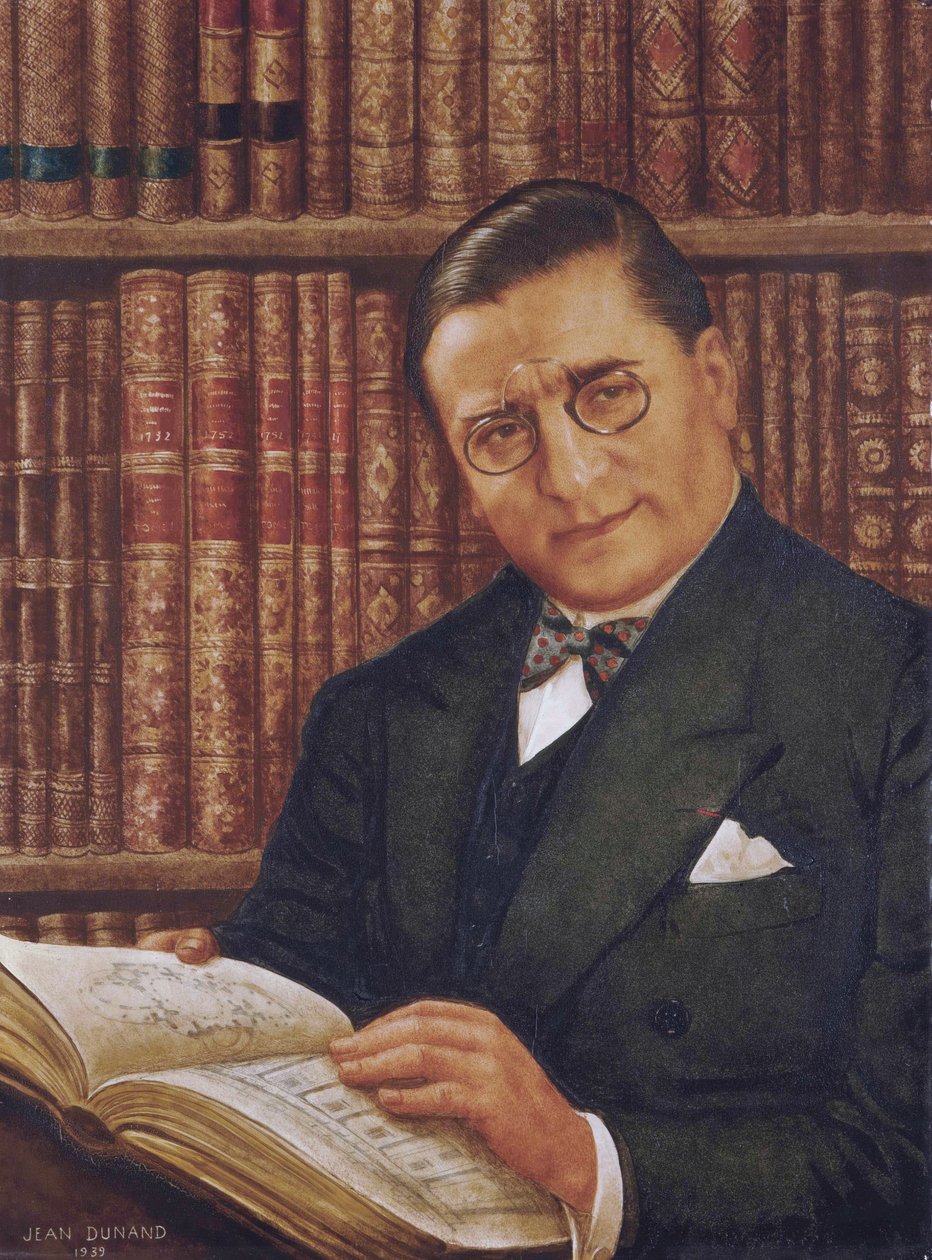 Armand Albert Rateau dans sa bibliothèque, par Jean Dunand (1877-1942) - Jean Dunand