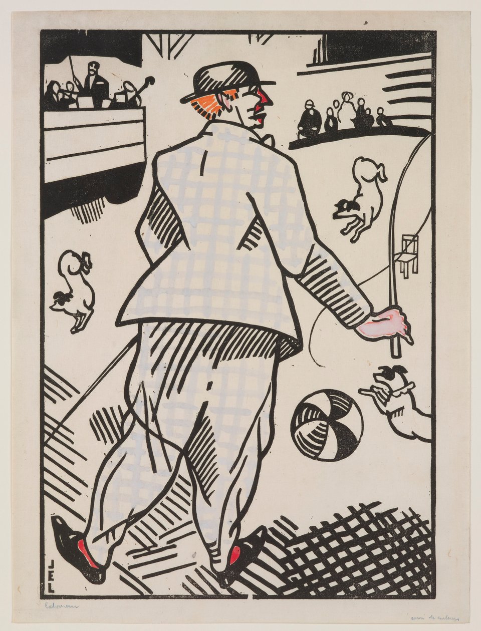 Le Clown aux Chiens - Jean Emile Laboureur