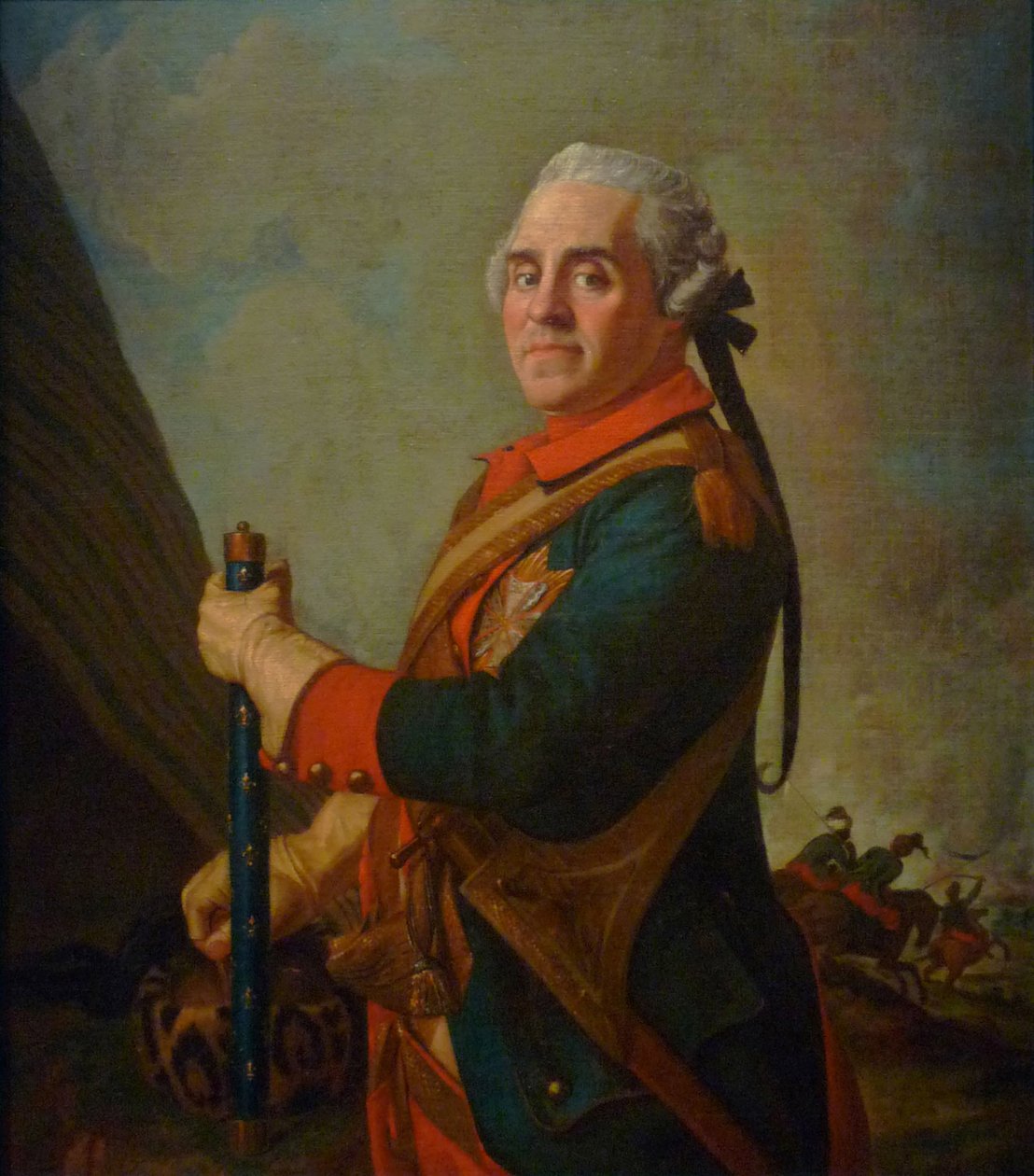 Portrait de Maurice de Saxe 1696-1750, Maréchal de France, 18e siècle - Jean Étienne Liotard