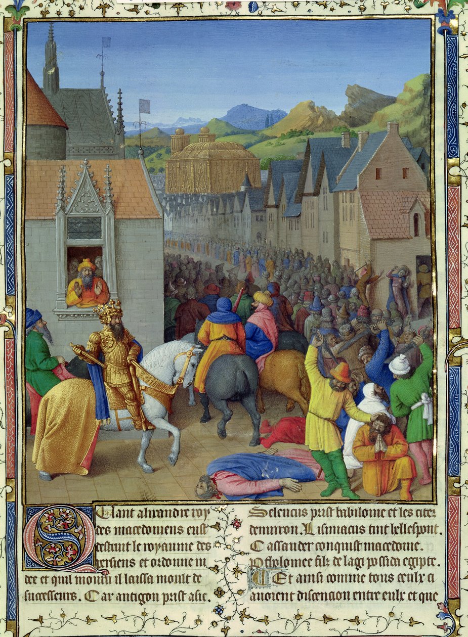 Entrée de Ptolémée Soter à Jérusalem vers 30 av. J.-C., illustration de 