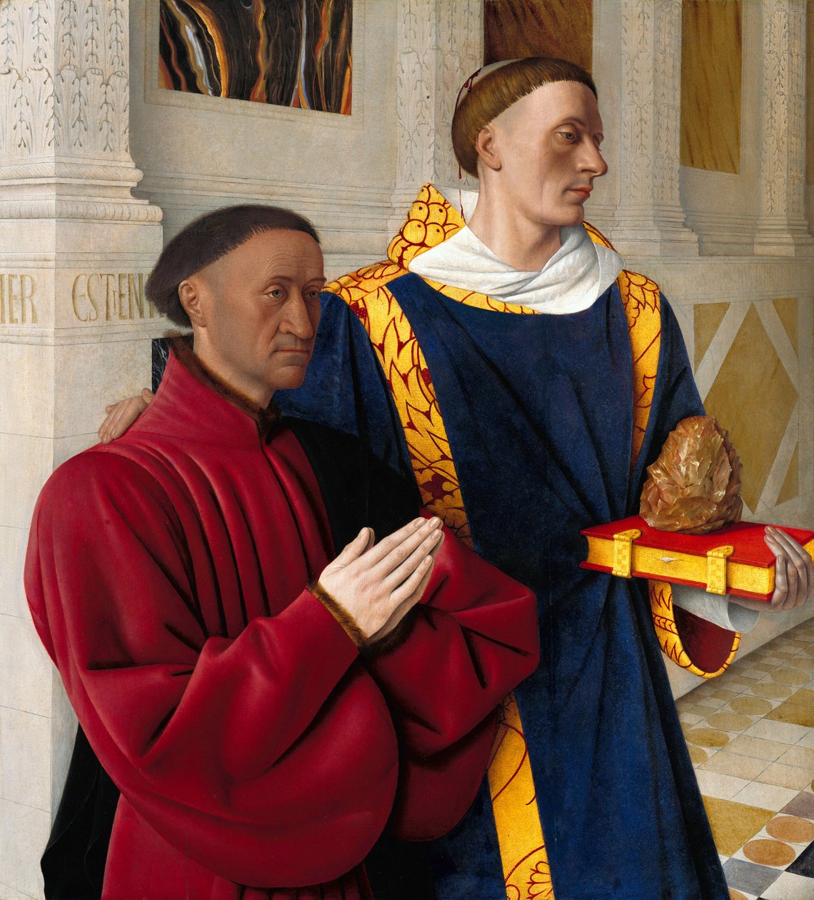 Allemand : Étienne Chevalier mit dem Hl. Stephanus Etienne Chevalier avec St. - Jean Fouquet