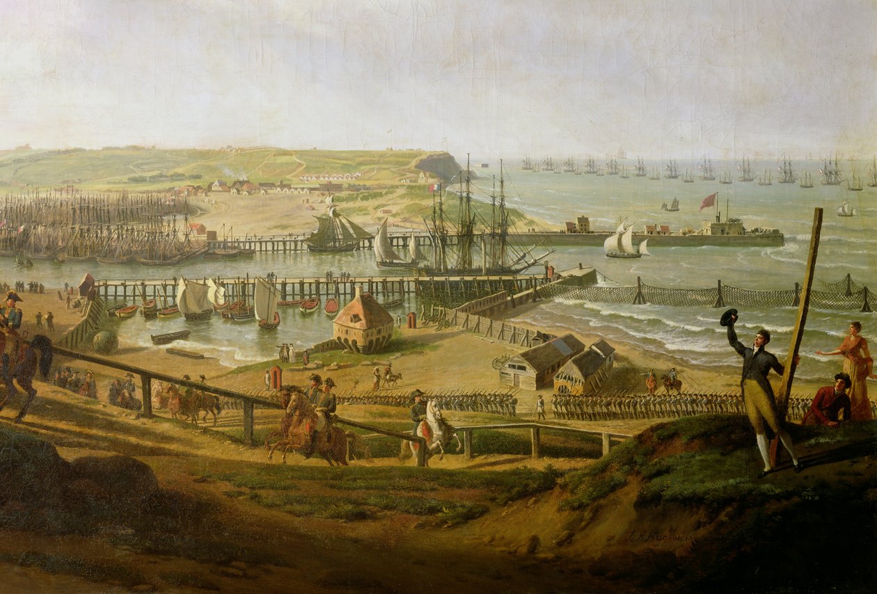 Napoléon visitant le camp de Boulogne en juillet 1804 (détail) - Jean Francois Hue