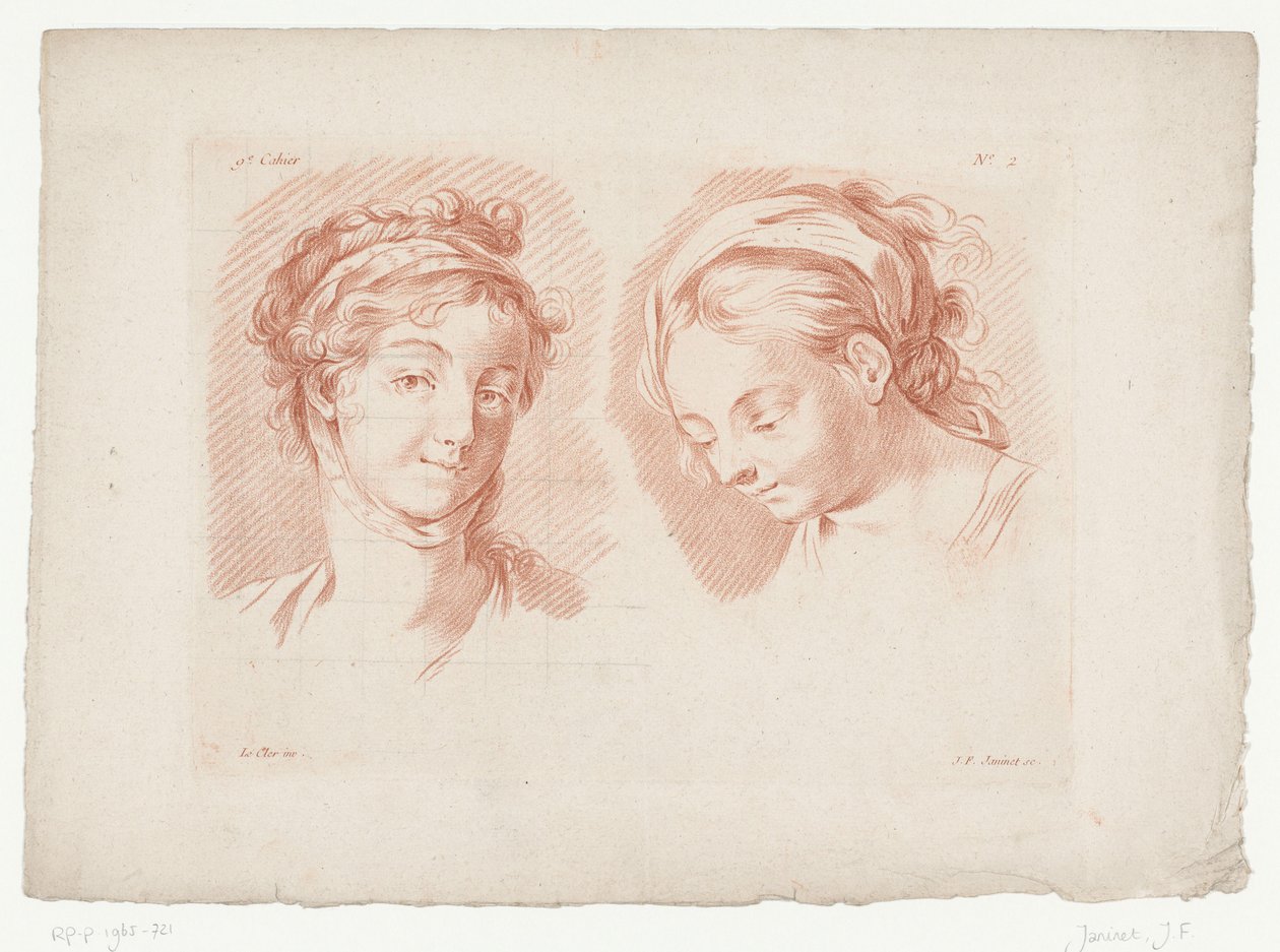 Deux têtes de femmes - Jean Francois Janinet
