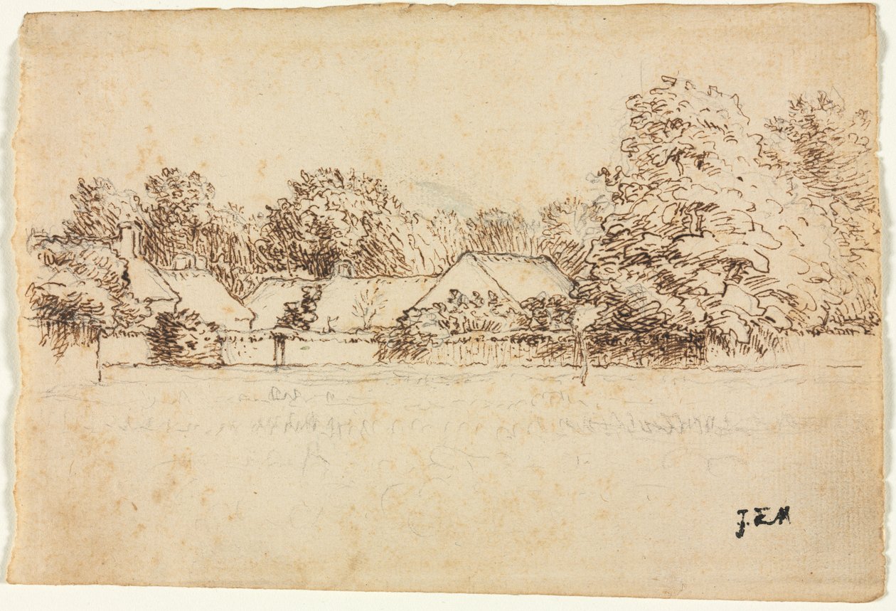 Cottages, 1870-1871 - Jean Francois Millet