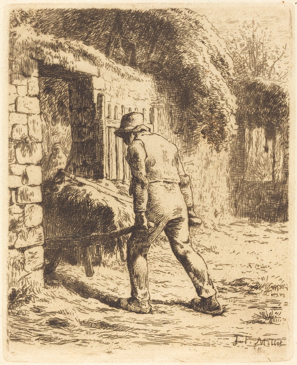 Le paysan rentrant du fumier - Jean Francois Millet