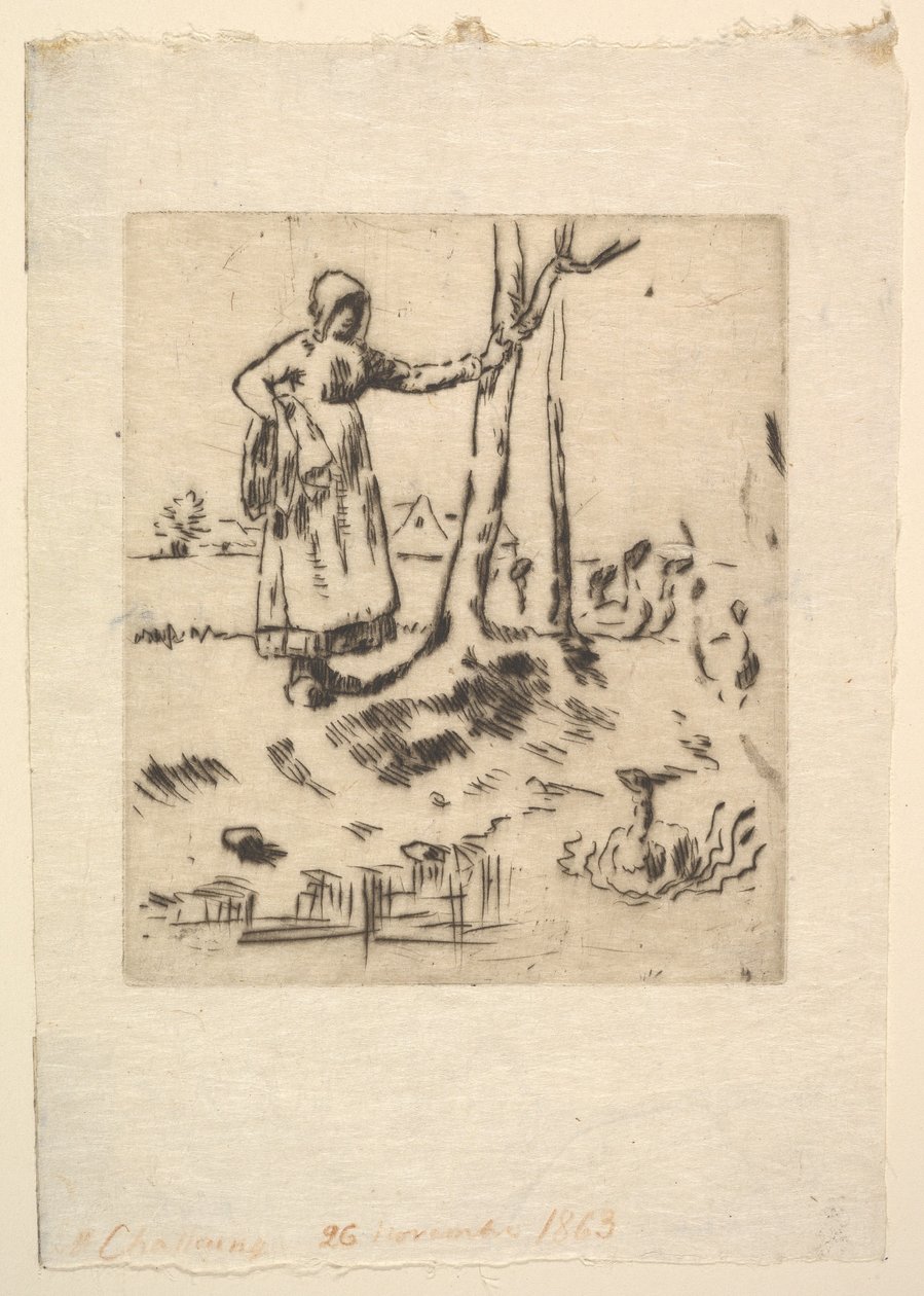 La Fille aux oies, 1830-75 - Jean Francois Millet